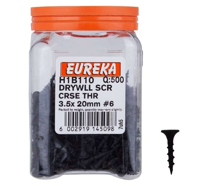 Eureka H1B110 3.5 x 20mm Drywall Screw Coarse (500 Pack)