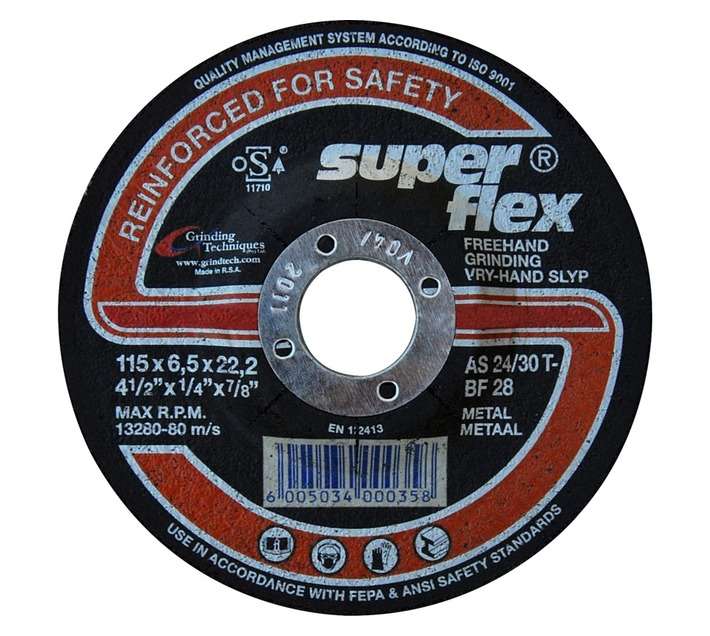 Superflex Grinding Wheel Steel 115mm x 6 x 22.2