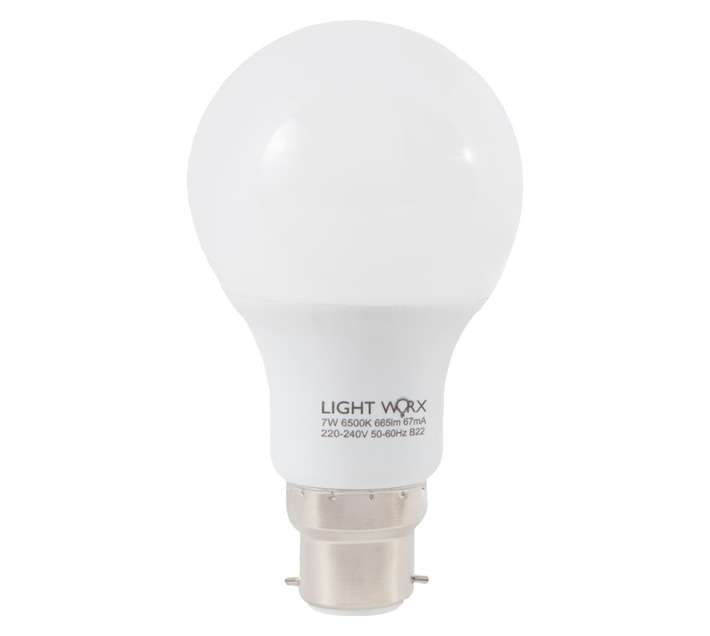 Lightworx LED A60 GLS 7w B22 - Cool White