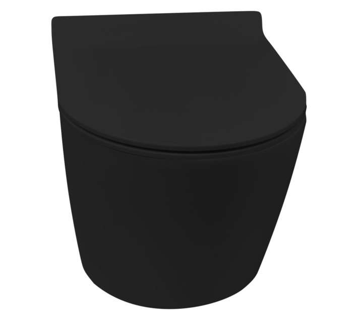 Rimless Pali Wall Hung Rimless Pan - Matt Black