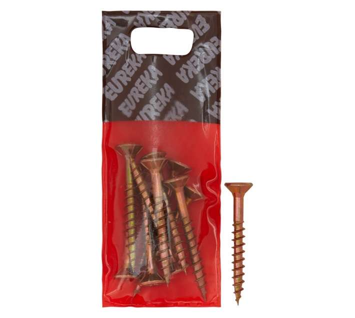 Eureka 1GD80U 6 x 50mm Chipboard Smooth Shank - Yellow (8 Pack)