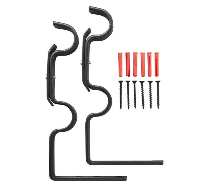 Double Wall Bracket Range - Black (32mm) 2 Pack