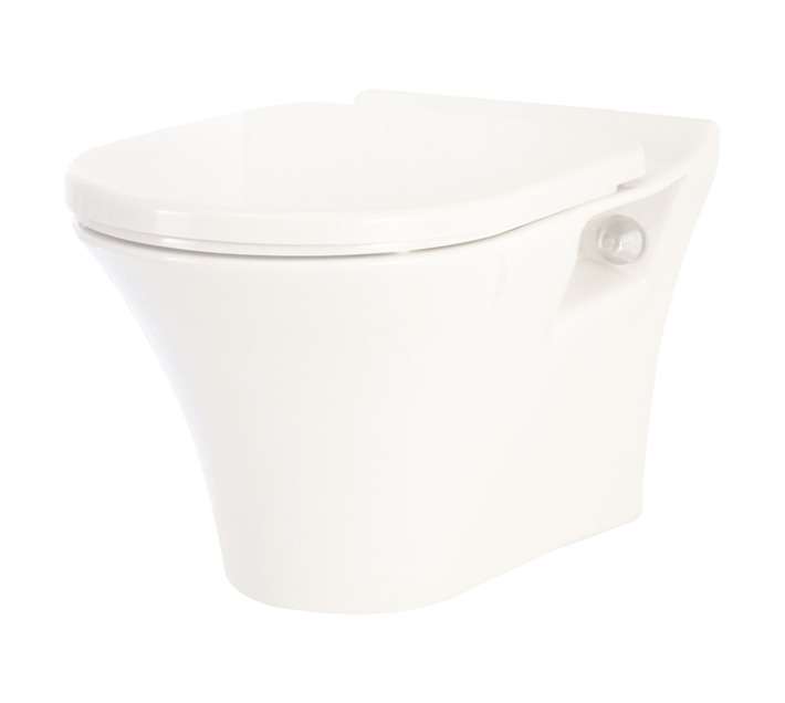 Lecico Kharine Wall Hung Pan with Soft Close Seat - White (362 x 560 x 371mm)