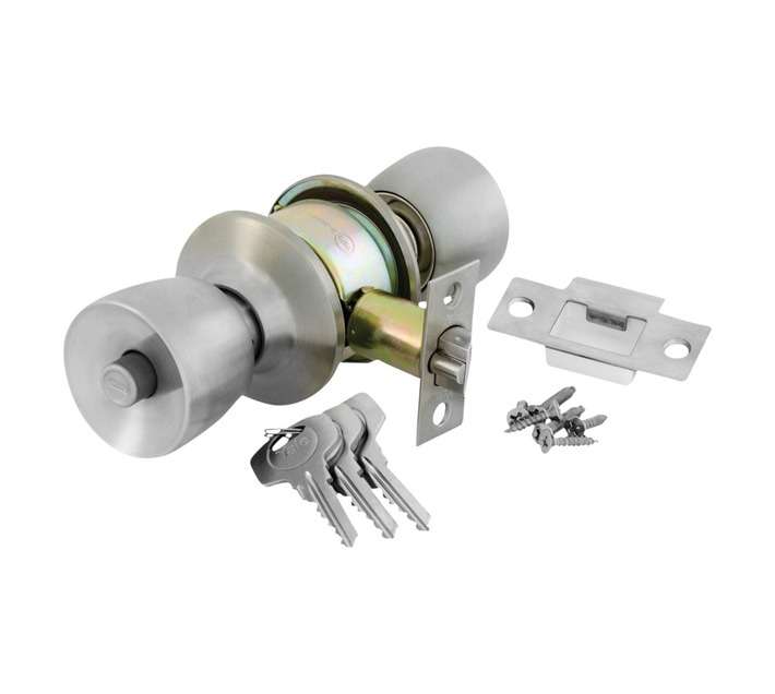 Yale Tulip Cylindrical Knobset (Satin Silver)