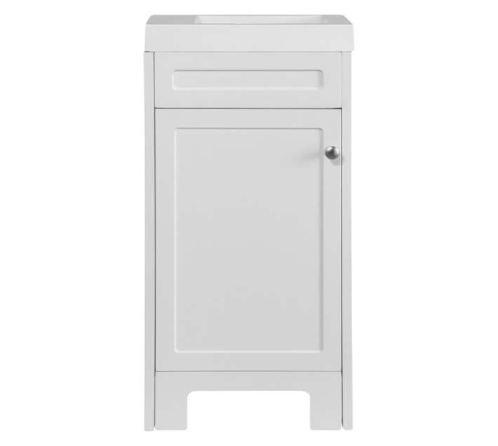 Lusso Contemporary Guest Vanity Cabinet - White (450 x 250 x 865mm)