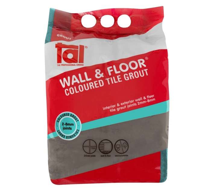 TAL Wall and Floor Grout - Dark Grey (5kg)