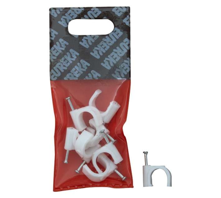 Eureka 8 x Round Cable Clip (12mm)