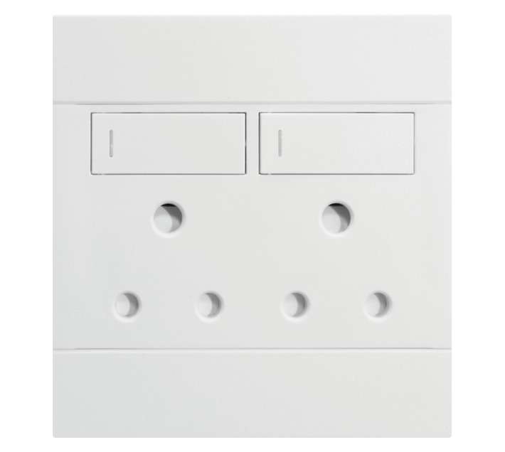Veti Double Socket 16A RSA 4x4 - White