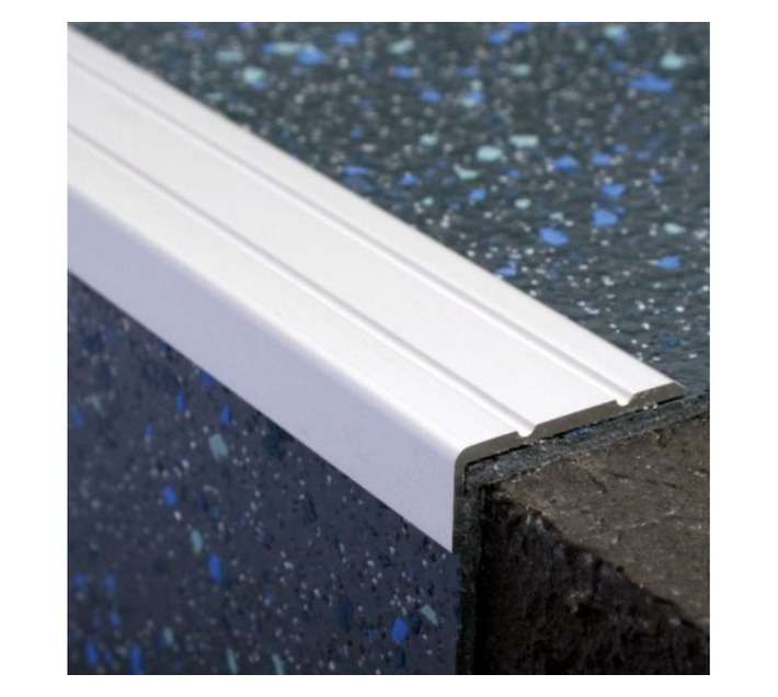 Genesis Rectangular Slimline Stair Nose Trim - Matt Silver (2700 x 30mm)