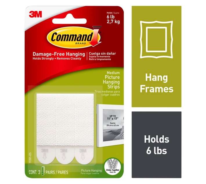 3M Command Medium Picture Hanger - White