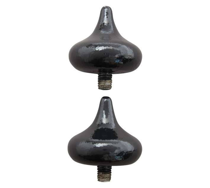 2 x Gypsey Finial Tear Drop - Black (28mm)