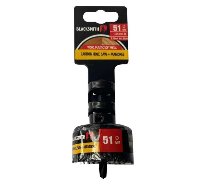 Blacksmith Carbon Mandrel and Holesaw Bit (51mm)