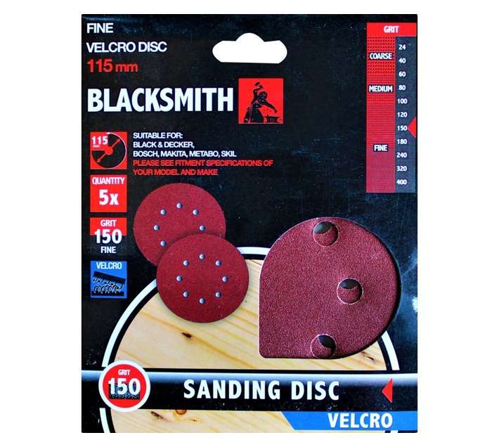 Blacksmith Random Orbit Sanding Disc 5vc 150 Grit (115mm)