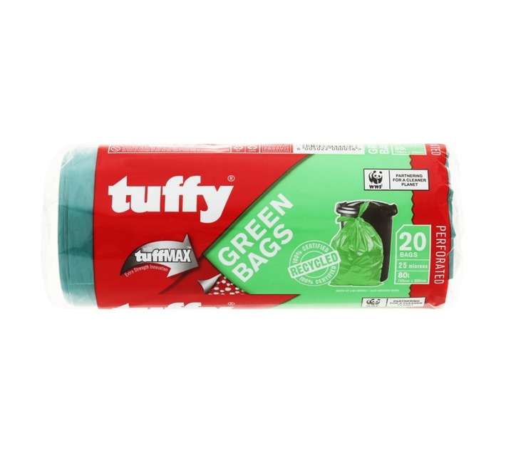 Tuffy 20 x Refuse Bags - Green (750 x 950mm)