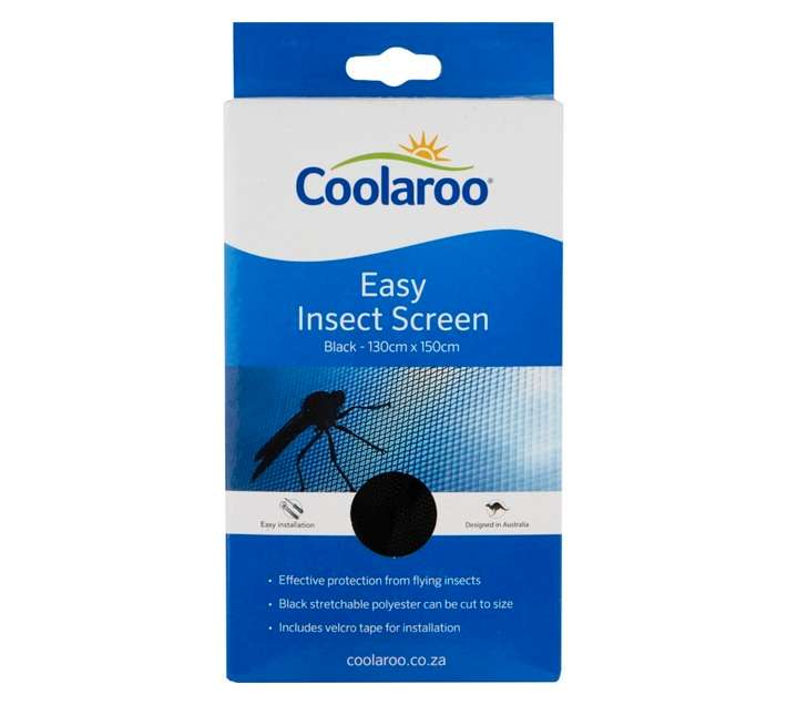 Coolaroo Easy Insect Flyscreen - Black (1300 x 1500mm)