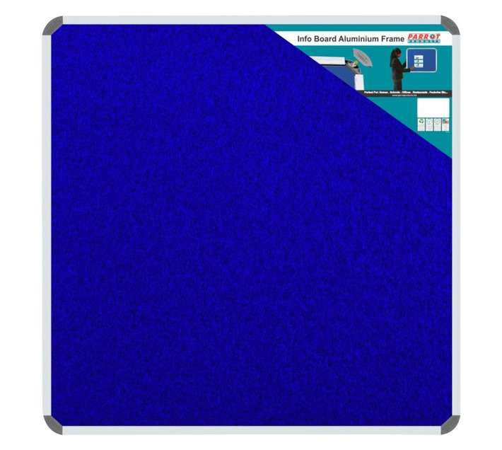 Parrot Products BD0728D Aluminium Frame Information Board - Royal Blue (900 x 900mm)