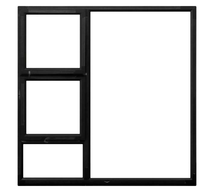 Alglasico Top Hung Aluminium Window 2 Vents - Natural (1500 x 1500mm)