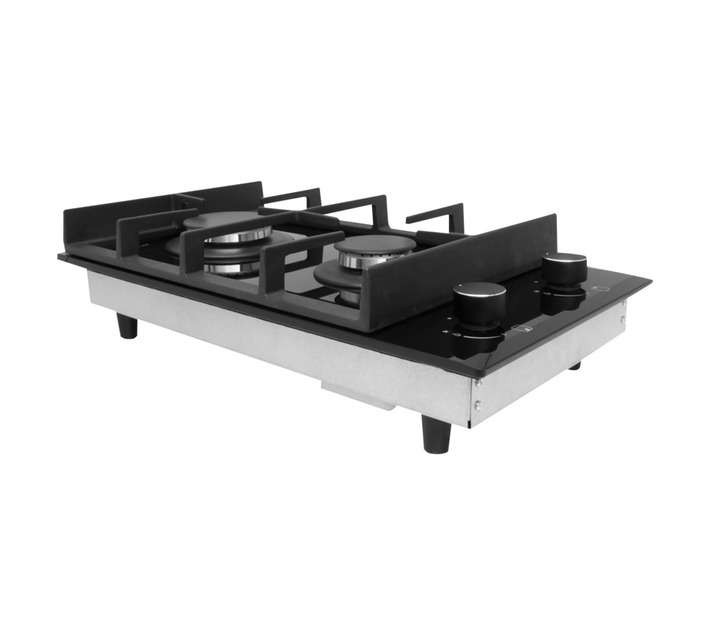 Snappy Chef 2 Burner Gas Hob (520 x 295 x 100mm) Black/Silver SCG003