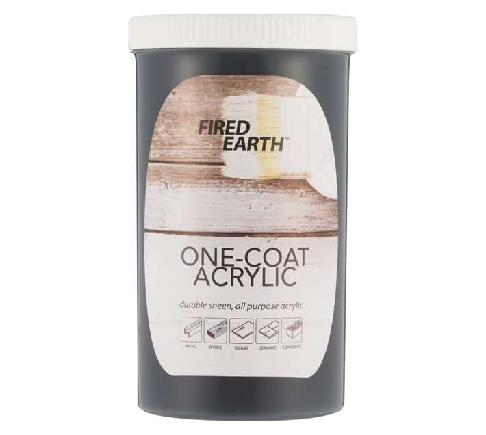 Fired Earth One Coat Paint - Black (1L)