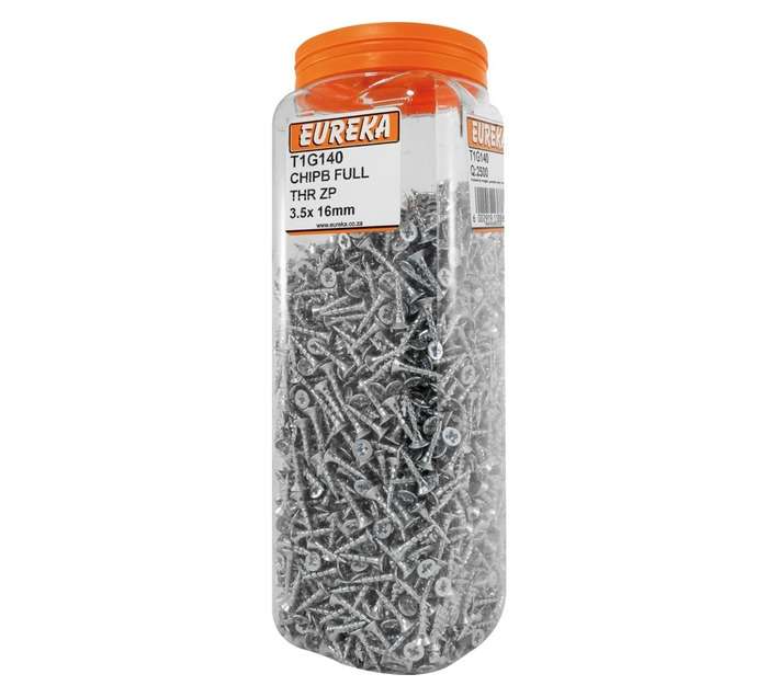 Eureka 3.5 x 16mm Chipboard Full Thread Zp (Q2500)