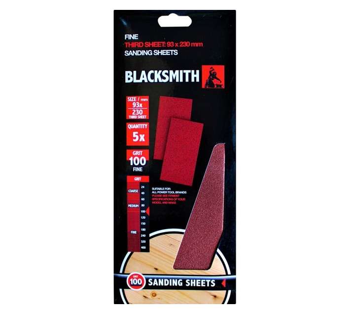 Blacksmith 1/3 Aluoxide Sand Paper Sheet 100 Grit