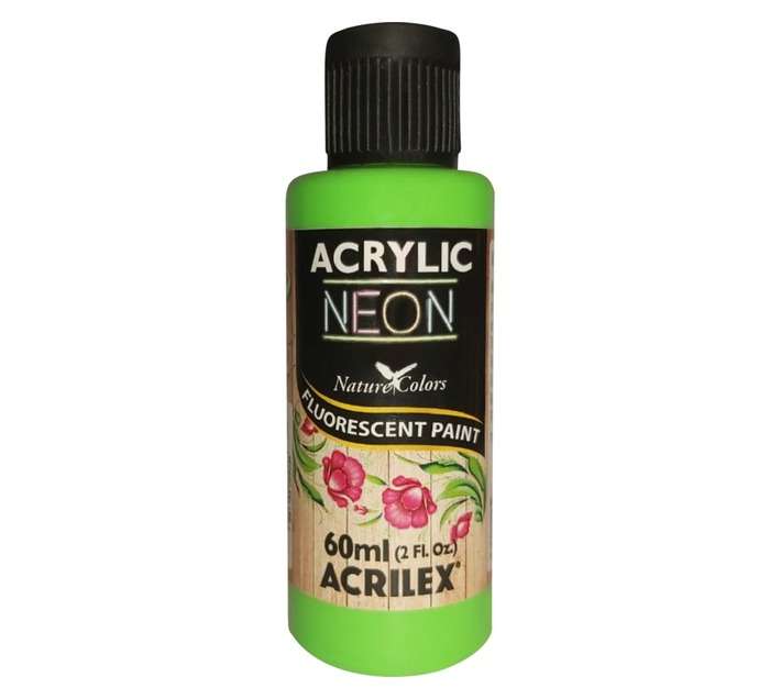 Crazy Crafts Matte Acrylic Neon Paint - Green (60ml)