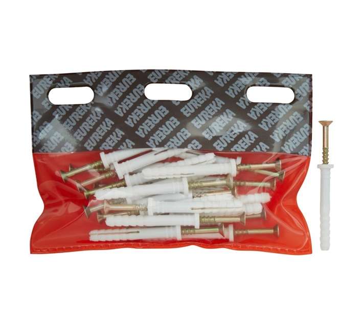 Eureka 6L50 8 x 60mm Nail In Rimmed - White (20 Pack)