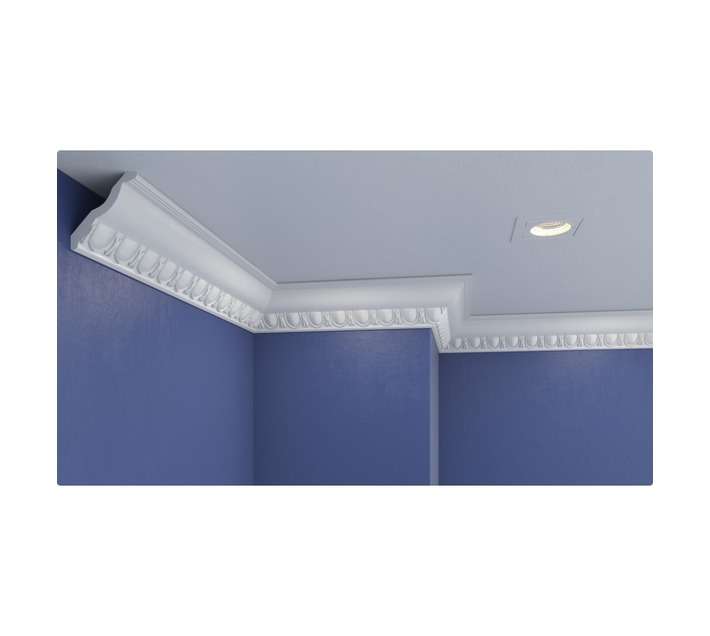 Upper Edge Small Roman Polystyrene Cornice (2000 x 60 x 70mm)