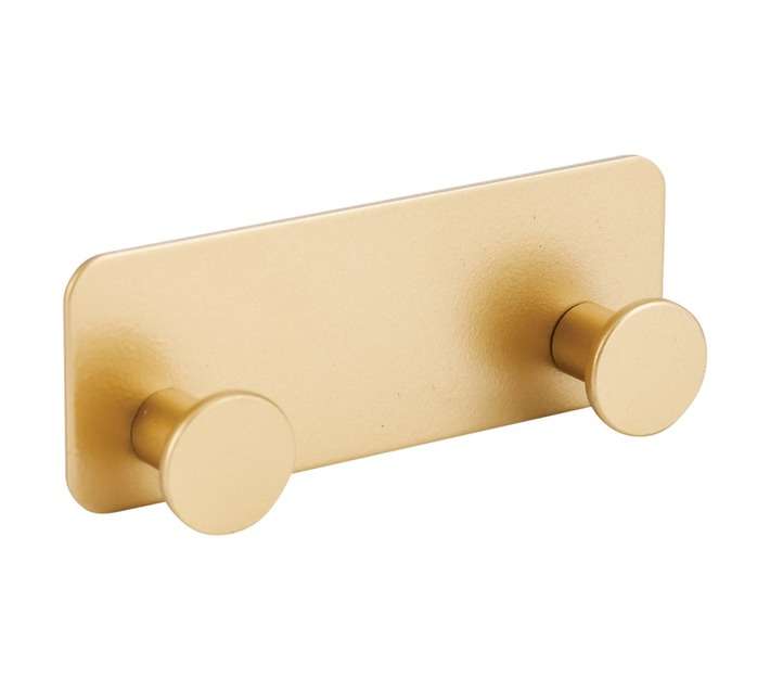 Bathroom Basics Double Hook - Gold