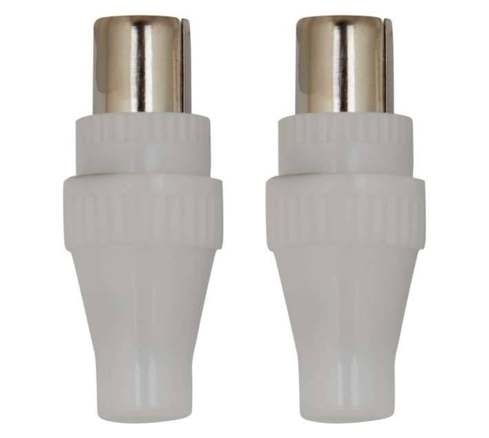 Ellies Electronics Male and Female Coaxial Connectors - White