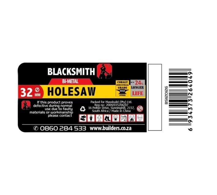 Blacksmith M42 Bi-Metal Holesaw Bit (32mm)