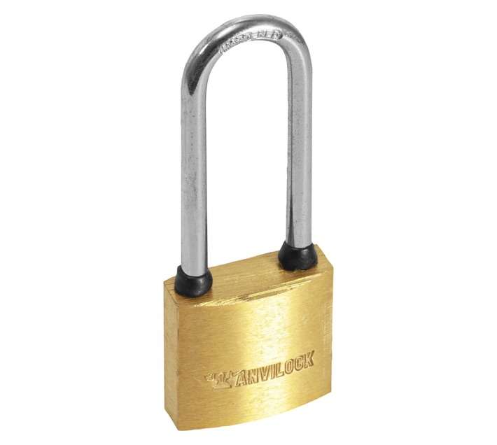 Anvilock Brass Long Shackle Padlock (32mm)