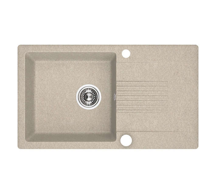 Laveo Celia 1 Bowl with Drainer Sink - Beige (760 x 440 x 170mm)