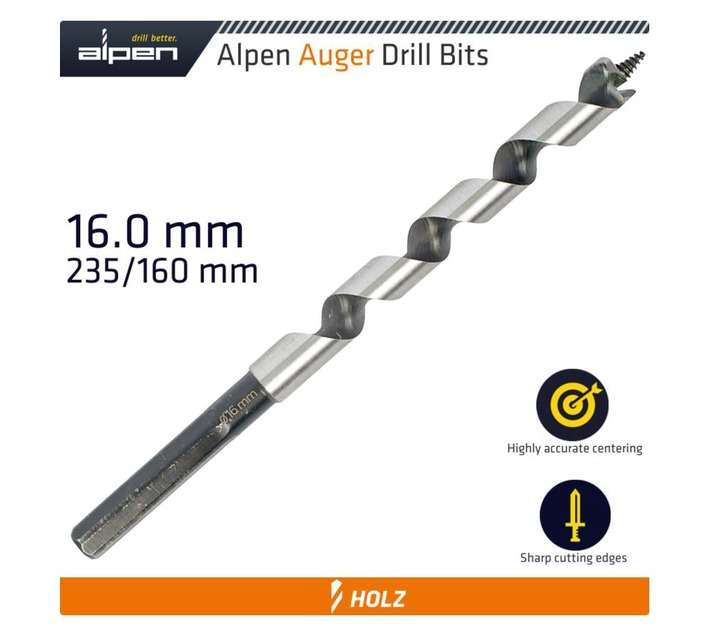 Alpen ALP21616 Auger Drill Bit (16 x 235mm)