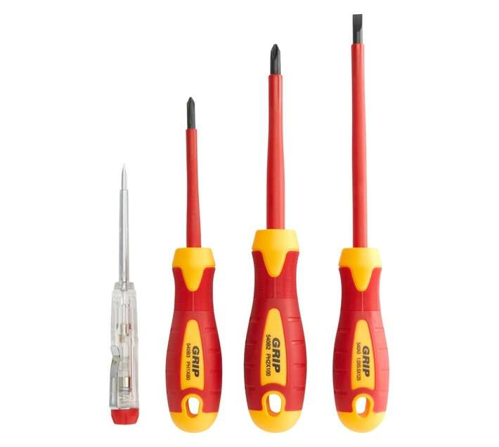 Grip 4 Piece Screwdriver Set VDE Insulated (160 x 30 x 260mm)