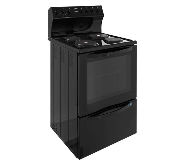 Defy 4 Plate Stove (600 x 665 x 1215mm) Black DSS694