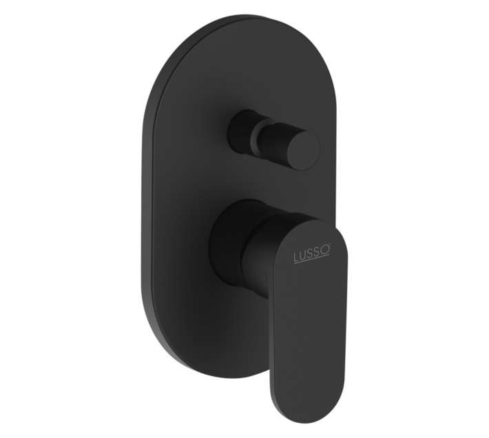 Lusso Roya Concealed Diverter Mixer - Black (160 x 180 x 80mm)