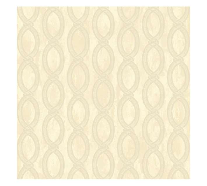 Fired Earth Ring Pattern Wallpaper - Silver (10m x 530mm)