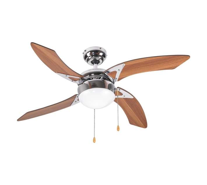 Decor Centre 4 Blade Baroque Ceiling Fan - Dark Oak (1070mm)