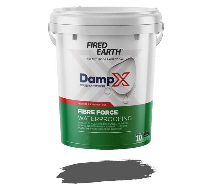Fired Earth BW104-5-20L DampX Fibre Reinforced Waterproofing - Grey (20L)