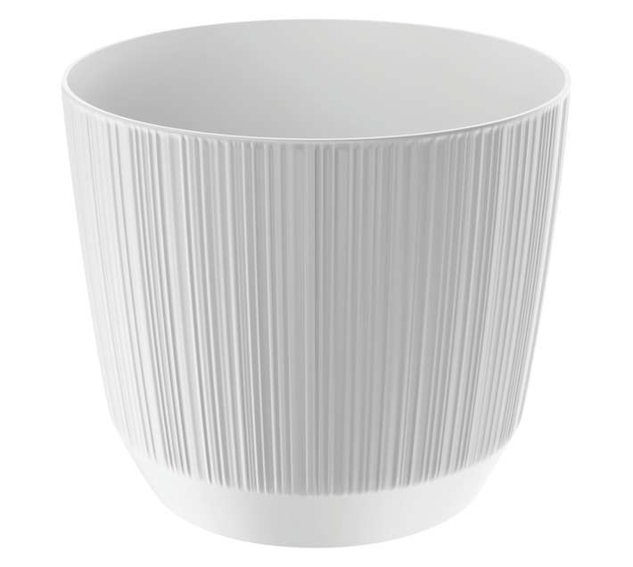 Prosperplast Ryfo Plant Pot - White (126 x 108mm)