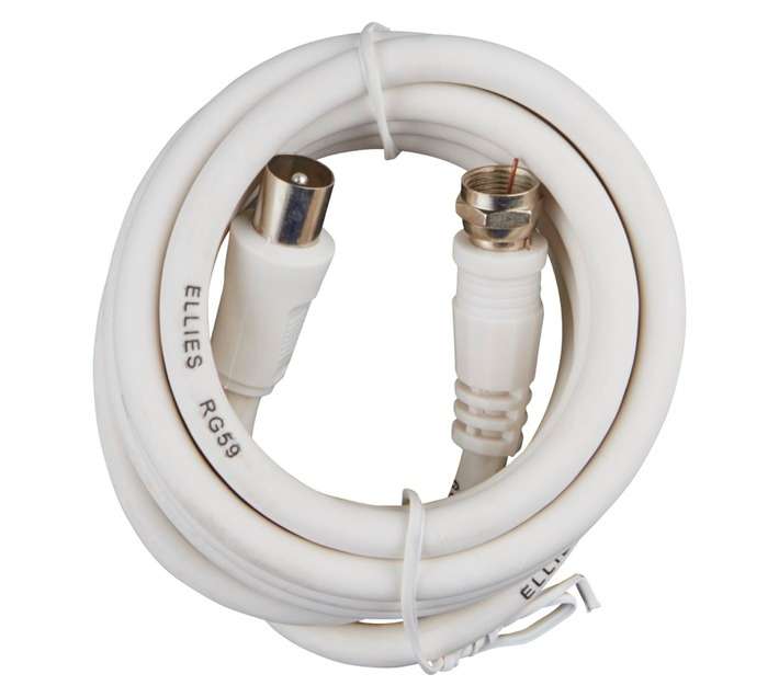 Ellies Electronics BPAFLFM F-Connector to Male Coaxial Cable (1800mm)