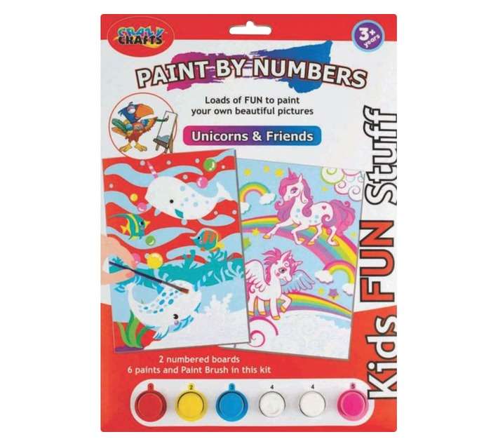 Crazy Crafts Unicorn and Friends Painting By Numbers Kit
