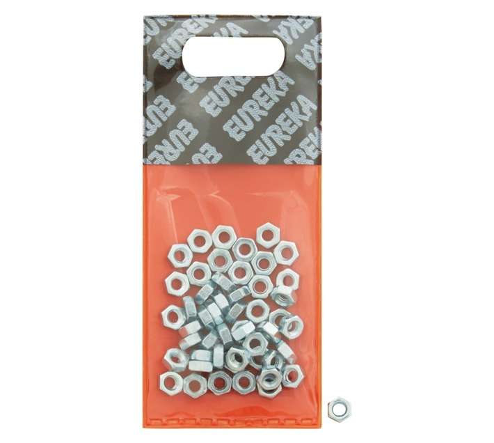 Eureka 4mm Hex Nut Galvanised (50 Pack)