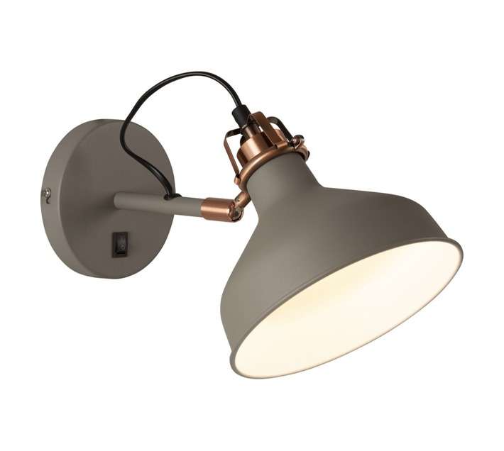 Radiant Metallic Wall Light - White/Satin Nickel (40W)