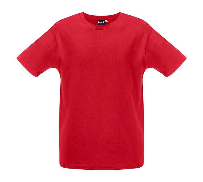 Beck Cotton Crew Neck T-Shirt - Red (L)