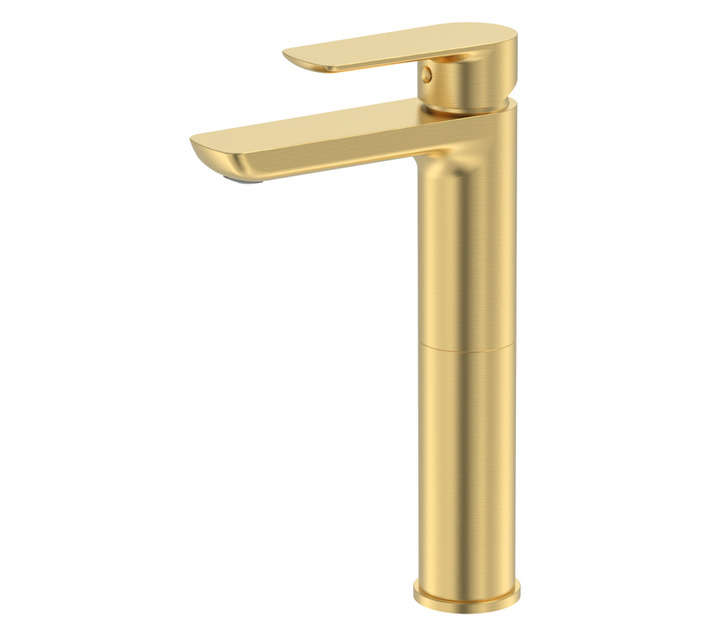 RAISED BASIN MIXER - BR GLD