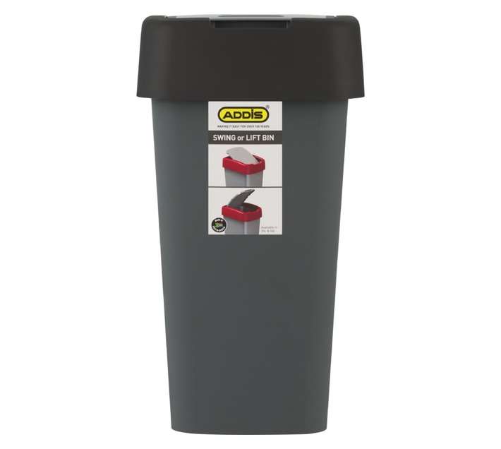 Addis Swing and Lift Bin - Dark Grey (25L)