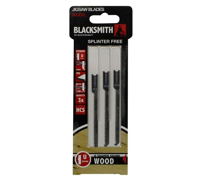 Blacksmith U Shank wood Finfin30mm Jigsaw Blade (3 piece)