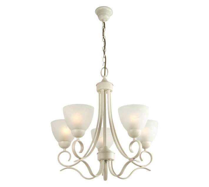 Radiant Beau 5 Light Chandelier - French White (60W)